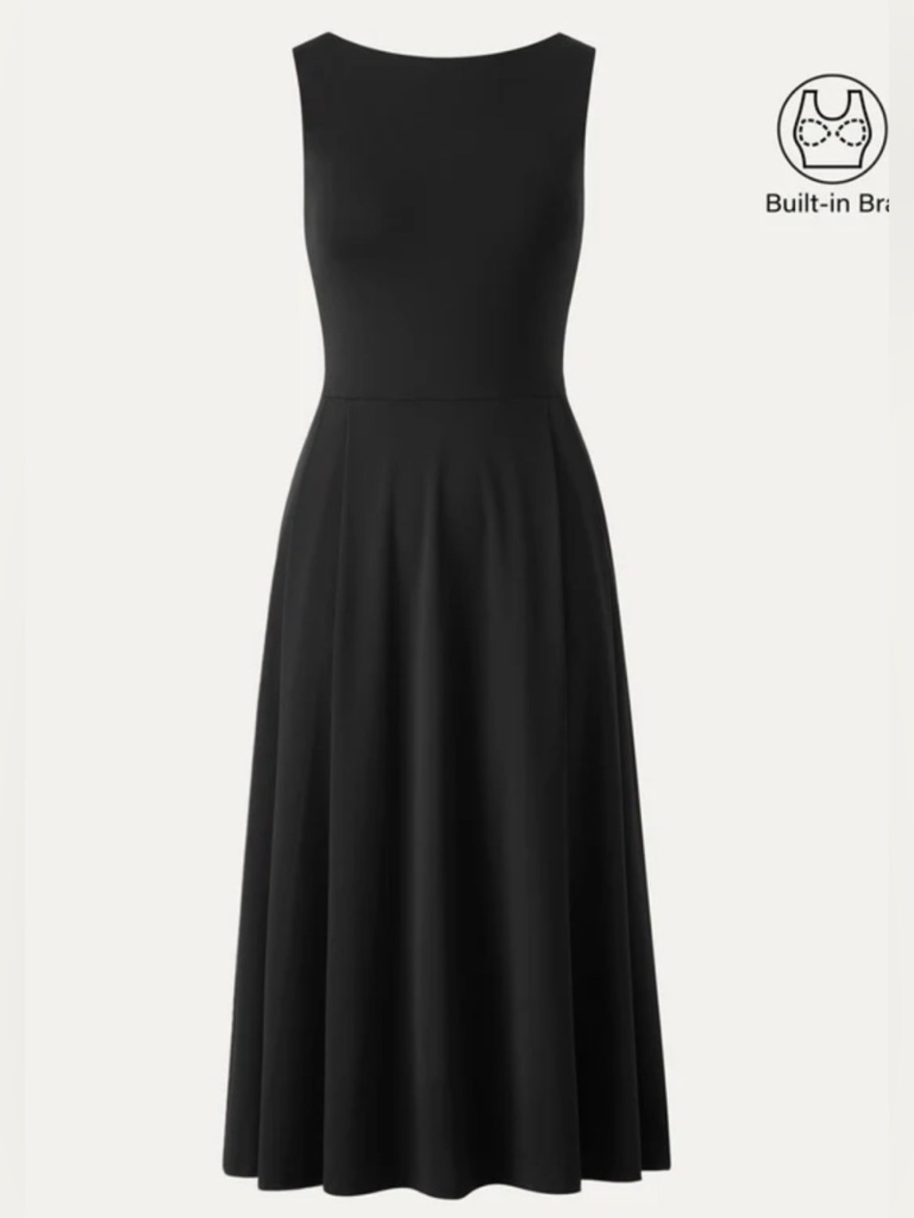 OGL Black Sleeveless Midi Dress